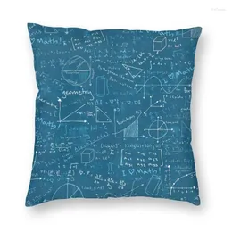 Pillow Math Lessons Geek Teacher Covers Sofa Home Decor Science Mathematics Square Case 40x40