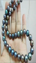 Collane con ciondolo Collana di perle nere tahaitiane naturali autentiche da 910 mm da 18 pollici4553463