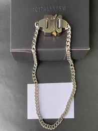 Alyx hjälte kedja halsband män och kvinnor par alyx metall spänne 9sm halsband hip hop hög kvalitet alyx flod länk armband 220714750545