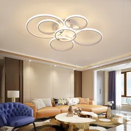 Hot led Chandelier lights Dimmable+APP rings designer for living room bedroom ceiling Modern chandelier fixtures lamp