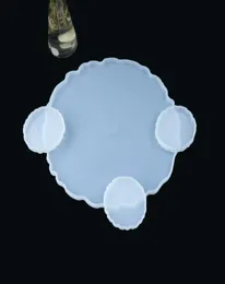 AGate Coaster Resina fundindo molde redonda Silicone Jewelry Decoração caseira Fazendo o molde epóxi Diy Craft Tool4908584