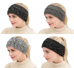 2018 malha crochê bandana mulheres esportes de inverno cabeça envoltório hairband turbante cabeça banda orelha mais quente gorro boné headbands 1700250