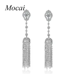 Boucles d'oreilles longues à pampilles de luxe, Bijoux de fête de mode, marque exagérée, Vintage brillant, boucle d'oreille en Zircon complet, Bijoux Femme Zk33 J1907184470282