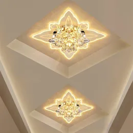 Modern LED Crystal Butterfly Lights de teto da sala de estar Spotlight corredor do corredor Lâmpada de teto Creative Porch Iluminação de entrada330k