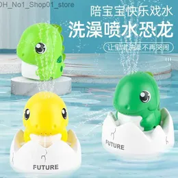 Bath Toys Baby Bath Toys Dinosaur Automatic Fountain Spray Water Bathtub Pool Rechargeable Shower Toys Light Up Bathroom Tub Toddler Toy Q231212