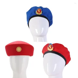 Berets Berets 군용 모자 카니발 파티 어린이 무대 공연 다중 색상 PO Supplies DXAA