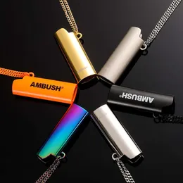 ambush necklace jewelry Correct version Checked AMBUSH Lighter Case Necklace Fashion Men Women Personality Lacquer Pendant