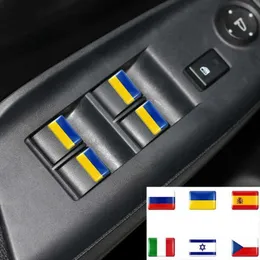 10 pçs 3d epóxi interior do carro adesivo decalque acessórios decorativos ucrânia espanha rússia israel itália república checa