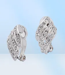 非ピアス耳用のクリップイヤリングBijoux Earrings Jewelryは、女性用オーストリアクリスタルで作られた5487751