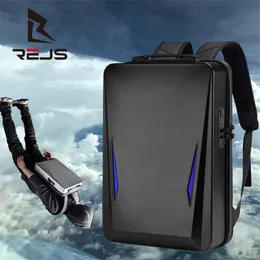 REJS Langt Anti-Theft Plecak z ładowaniem 17 3-calowym plecakiem laptopa Mężczyźni Masowe moda Torba szkolna podróżnicza Mochila 2275N