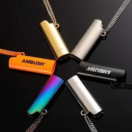 ambush necklace jewelry The correct version super fire AMBUSH lighter case hanging disco men women