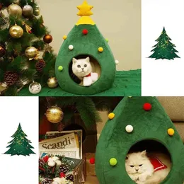 Cat Furniture Scratchers Christmas Tree House Pet Shape Bed Dog Nest Puppy Cave Portable Small Indoor 231212