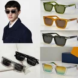 Diseñador gafas de sol de moda para hombre color cuadrado que cambia gafas resistentes a UV400 lujosas patas de espejo letra espejo rectangular con caja Z1975U