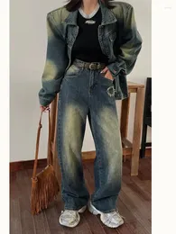 Kvinnors jeans guuzyuviz lös vintage påsar