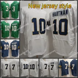 NCAA Notre Dame College Footbalt Jerseys 10 Сэм Хартман 7 Audric Estime 3 Джо Монтана Сшитые мужские рубашки S-XXXL Новый стиль 2024