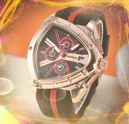 Wszystkie Crime Mens Prezydent Big Dial mieszkańcy Watch Sport Sports Car Racing Three Eyes Sześć szpilki Sapphire Sapphire Mirror Wodoodporne prezenty kwarcowe na rękę