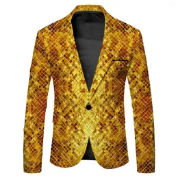 Costumes pour hommes HOO 2024 Plus Taille 3D Impression numérique Blazer Jeunesse Mode Casual Blazers floraux
