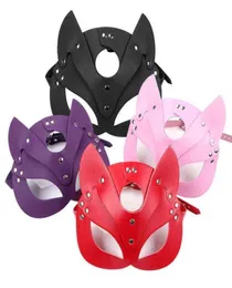 NXY SM-Bondage-Erwachsenenprodukte, lustige Maske, Fuchs, Leder, Rollenspiel-Cos 011127047295536