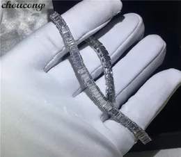 Choucong Classic White Gold Filled Vintage Armband 5A Zircon CZ Silver Colors Wedding Armband för kvinnor Fashion Jewerly8408670
