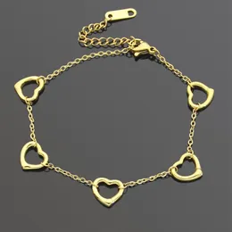 Nieuwste Roestvrij ketting T stijl Holle Hart charms mode vrouwen armband Party Gift Jewelry1912