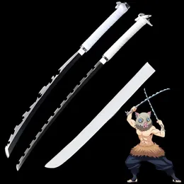 Decorazioni natalizie Anime giapponesi Demon Slayer Kimetsu No Yaiba Hashibira Inosuke Puntelli Cosplay-Real Steel Fantasy Swords-Due S246K