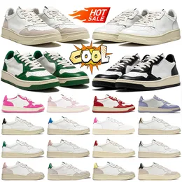 mens designer casual shoes Action Two-Tone Leather Suede Low Platform sneaker USA medalist sneakers panda pink green men women outdoor sport trainers