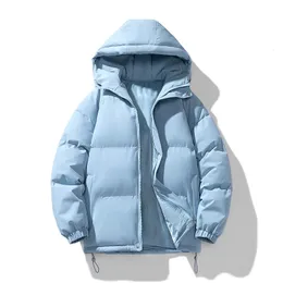 Männer Daunen Parkas Männer Frauen Winter Jacke Verdicken Warme Baumwolle Schnee Mantel Gepolsterte Kapuze Paar Kälte Beweis Mantel 231212