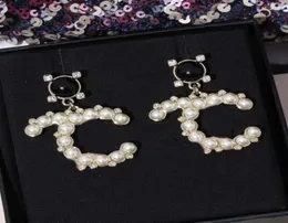 Серьги-капли высочайшего качества с бриллиантами и черно-белыми бусинами-ракушками для женщин, подарок на помолвку, имеют печать на коробке PS39853563333