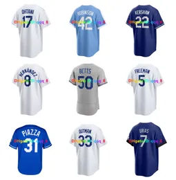 Shohei Ohtani Yoshinobu Yamamoto Mookie Betts La Baseball Jersey Jackie Robinson Freddie Freeman Clayton Kershaw James Outman Mike 31 Piazza Will Smith Size S-5xl