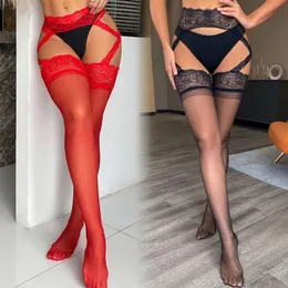 Frauen Hohe Taille Elastische Strumpfhosen Unterwäsche Kostüm Weibliche Sexy Hosenträger Seide Strumpfhosen Damen Transparente Strumpfwaren Strümpfe sexy