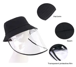 Unisex Adult Cottton Bucket Hat Fisherman Cap Protective Face Shield Anti Saliva Antifog Dustproof Windproof Oudoor Safe3750332