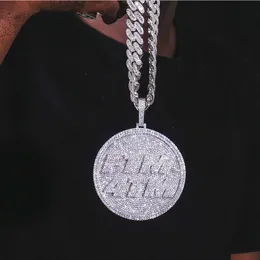 Bijoux personnalisés en laiton, argent Sterling 925, or 14 carats 18 carats, collier Hip Hop Vvs Moissanite diamant glacé, pendentif avec nom