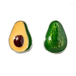 Ohrstecker Koreanischer Stil Einfache Mode Für Frauen Avocado Kreatives Design Kleber Niedliche Grüne Frucht Schmuck Party Geschenke