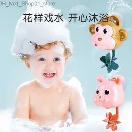 Bath Toys Montessori Duck Bath Toys For Babies 0 12 Månader Frog Bath Toy For Kids Baby Bathtub Swimming Water Toy Summer Beach Bathing Toy Q231212