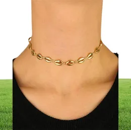 2019 Nowy styl Boho Hawaiian Sea Shell Choker Jewelry bohemian plażowy naszyjnik z mąki Złoty łańcuch dla kobiet obroża prezenty 249Z6917802