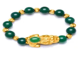 Pixiu Red Black Green Obsidian Beads Armband Feng Shui Good Wealth Luck Armband Unisex Pulsera Hombre Pärlor för smycken tillverkning2128157