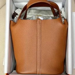 10A hochwertige, vollständig handgefertigte Freizeit-Beuteltasche, 18 cm, Damen-Einkaufstasche, 22 cm, klassische Designer-Tasche, TC-Leder-Kapazitätstasche mit originaler Geschenkbox-Verpackung, Luxusmarke