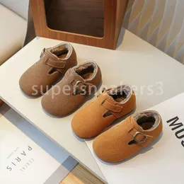 Autumn Designer And Bean Winter Plush Girls' Two Cotton Shoes Korean Soft Sole Princess Fashionable Children Toddler Baby Boots