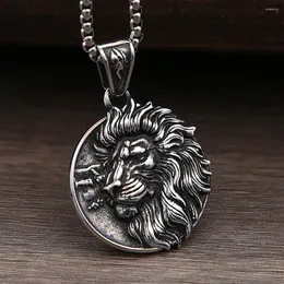 Мужское ожерелье с подвеской в виде льва, винтажное ожерелье из нержавеющей стали с изображением животных викингов, мужская цепочка, модные ювелирные изделия, падение