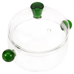 Geschirr-Sets Glastopf mit Deckel Braiser Ergänzung Schüsselabdeckung Küchenbedarf Schmortopf transparent zum Kochen Baby