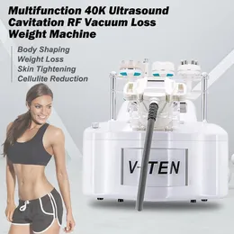 New Generation V10 40Khz Cavitation Vacuum Fat Cellulite Blasting Body Sculpture Bio RF Skin Smoothing 5 Handles Roller Massage Center