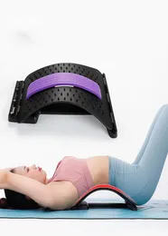 Hem Back Massage Magic Bårhals Midja smärtlindring Fitness Equipment Cervical Lumbal Traction Humpback Device2586978