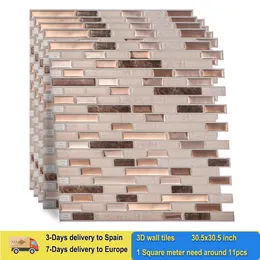 Adesivos de parede Vividtiles 3D Cozinha Adesivo 1212 polegadas Grande Tamanho Telha Forte Adesivo Peel e Vara Backsplash Telhas 231212