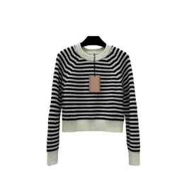 Women's sweater Winter new thick warm striped pulled hair slim round neck slim jumper long-sleeved sweater retro lazy style