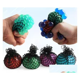 Declussed Toy Mesh Squishy Ball Super 6cm Rubber Vent Vent Grape Comping for Kids Adts DDA425 Drop Deliver