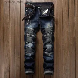 Jeans da uomo 2020 Vendita calda Dropshipping Jeans da uomo casual Slim Fit Hip Hop Denim Jeans da uomo Pantaloni da moto di alta qualità Q231213