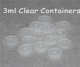 clear boxes 3ml oil concentrate silicone container for non stick mini bho extract silicone dab wax containers rubber slick jars DH6185024