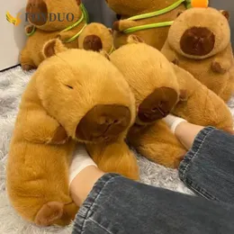 النعال Capybara Slippers الشتاء WINTER WARD WARDAL CARONED HOME SLIPPERS FUR COTTON SHOES