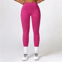 Pantalones activos Cepillado Talle alto Yoga Bolsillo Levantamiento de cadera Gimnasio ajustado