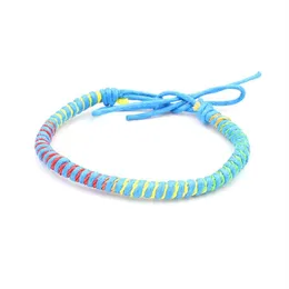 10 ألوان سوار الصداقة المصنوع يدويًا Hemp Hemp Charm Love Round String Friends Bracelet for Women Men277f